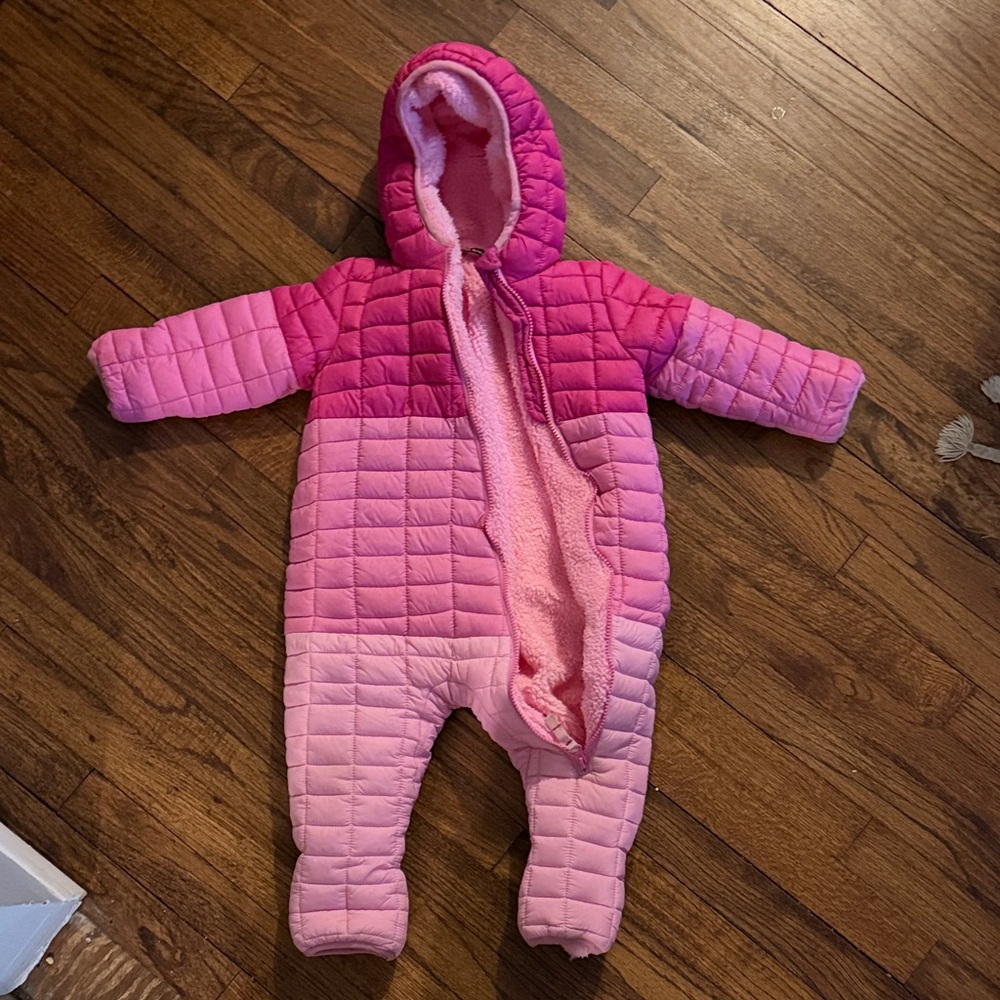 Snozu Pink Gradient Quilted Kids Footie